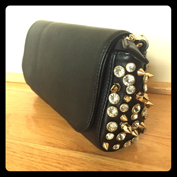 studded clutch bag